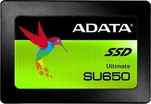 ADATA 240GB 2,5" SATA SSD Ultimate SU650 cena un informācija | Iekšējie cietie diski (HDD, SSD, Hybrid) | 220.lv