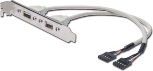 Diverse Slot Bracket cable 2xUSB (AK-300301-002-E) cena un informācija | Piederumi korpusiem | 220.lv