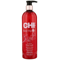 Šampūns krāsotiem matiem Farouk Systems CHI Rose Hip Oil Color Nuture 739 ml cena un informācija | Šampūni | 220.lv