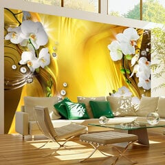 Foto tapete - Orchid in Gold cena un informācija | Fototapetes | 220.lv