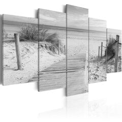 Glezna - Morning on the beach - black and white cena un informācija | Gleznas | 220.lv
