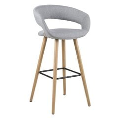 Набор из 2-х барных стульев Grace, серый/цвет дуба цена и информация | Стулья для кухни и столовой | 220.lv