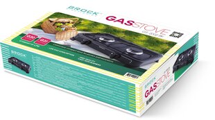Gāzes plīts Brock Electronics GS 2002 BK cena un informācija | Tūrisma gāzes plītis, gāzes baloni | 220.lv