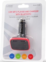 Savio TR-10, sarkans Bluetooth FM modulators cena un informācija | FM Modulatori | 220.lv