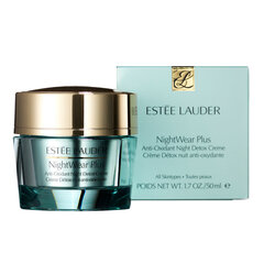 Nakts attīrošs sejas krēms Estee Lauder NightWear Plus Anti Oxidant Night Detox Cream 50 ml cena un informācija | Sejas krēmi | 220.lv