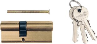 Slēdzenes serdene 62mm, L31/31mm, ar 3 atslēgām, misiņa Vorel 77200 cena un informācija | Durvju slēdzenes | 220.lv