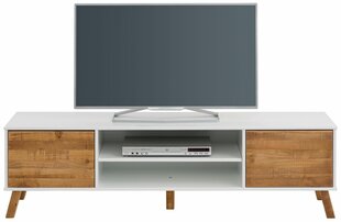TV galds Rafael, baltā/ozola krāsā cena un informācija | TV galdiņi | 220.lv