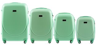 4 koferu komplekts Wings 310-4, zaļš cena un informācija | Koferi, ceļojumu somas | 220.lv