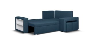 Mīksts stūra dīvāns ar pufiem Bellezza Milo5, pelēks cena un informācija | Stūra dīvāni | 220.lv