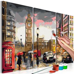 Dari pats - attēls uz audekla - Londonas ielas 60x40 cm cena un informācija | Gleznas pēc numuriem | 220.lv