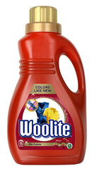 Šķidrais mazgāšanas līdzeklis krāsainām drēbēm Woolite Mix Colors ar keratīnu, 0,9 L cena un informācija | Mazgāšanas līdzekļi | 220.lv