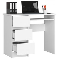 Письменный стол NORE A6, левый, белый цена и информация | Компьютерные, письменные столы | 220.lv