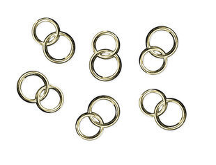 Золотого цвета кольца для салфеток 15 мм (1 упак/ 25 шт) цена и информация | Праздничные декорации | 220.lv