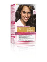 L'Oréal Paris Excellence CRÈME ilgnoturīga matu krāsa, 2 cena un informācija | Matu krāsas | 220.lv