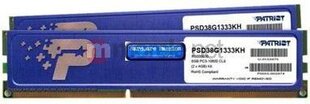 Patriot DDR3 8 GB (2 x 4 GB komplekts) 1333 MHz) CL9 Retail (PSD38G1333KH) cena un informācija | Operatīvā atmiņa (RAM) | 220.lv