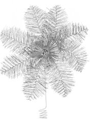 Winterseason Ziemassvētku eglītes virsotne Zvaigznīte, sudraba krāsas, 25 cm cena un informācija | Eglīšu rotājumi | 220.lv