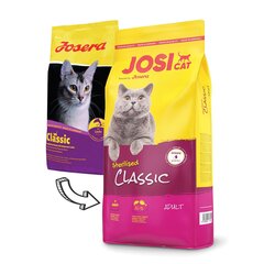 JosiCat sterilizētiem kaķiem Classic, 10 kg cena un informācija | Sausā barība kaķiem | 220.lv