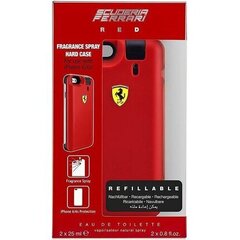 Komplekts Scuderia Ferrari Red vīriešiem: EDT 25 ml + piepildāms flakons EDT 25 ml + maciņš iPhone 6/6s cena un informācija | Vīriešu smaržas | 220.lv