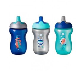 Sporta pudeļu komplekts zēniem Tommee Tippee 12+ mēn, 3 gab., 447163 cena un informācija | Bērnu pudelītes un to aksesuāri | 220.lv