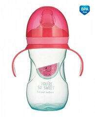 Canpol Babies mācību krūze ar silikona snīpi So Cool 270 ml, 6+ mēn, rozīgs 57/304 cena un informācija | Bērnu pudelītes un to aksesuāri | 220.lv