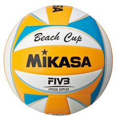 Volejbola bumba Mikasa Beach Cup, dzeltena/zila, 5 izmērs cena un informācija | Volejbola bumbas | 220.lv