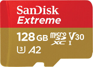Sandisk MicroSDXC 128GB (+SD adapteris) cena un informācija | Atmiņas kartes mobilajiem telefoniem | 220.lv