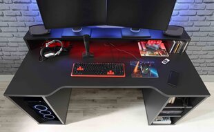 Datorspēļu galds Forte Tezaur I, melns cena un informācija | Datorgaldi, rakstāmgaldi, biroja galdi | 220.lv