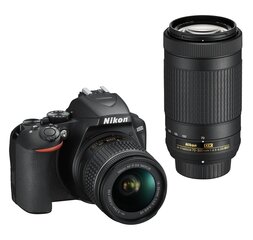 Nikon D3500 + AF-P DX 18-55 VR + AF-P DX 70-300 ED cena un informācija | Digitālās fotokameras | 220.lv
