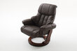 Krēsls ar pufu MC Akcent Calgary, matēts brūns/smilšu krāsas lētāk