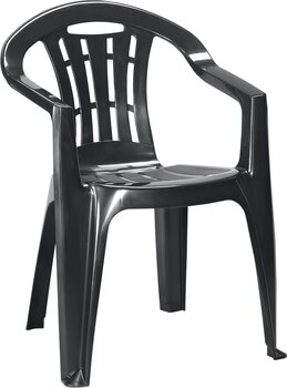 Plastmasas krēsls 4living Curver Mallorca Graphite, tumši pelēks cena un informācija | Dārza krēsli | 220.lv