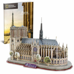 3D puzle CubicFun National Geographic Parīzes Dievmātes katedrāle, 128 d. cena un informācija | Puzles, 3D puzles | 220.lv