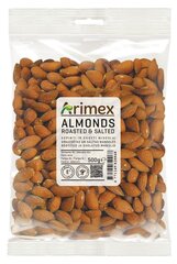 Mandeļu rieksti ARIMEX, grauzdēti un sālīti, 500 g cena un informācija | Rieksti, sēklas, žāvēti augļi | 220.lv