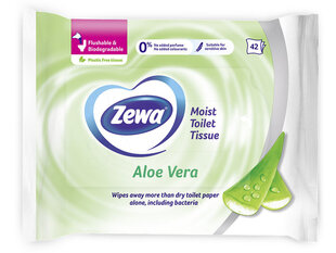 Mitrais tualetes papīrs Zewa Aloe Vera 42 cena un informācija | Tualetes papīrs, papīra dvieļi | 220.lv