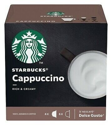 STARBUCKS Cappuccino by NESCAFÉ DOLCE GUSTO kafijas kapsulas, 12 kaps.