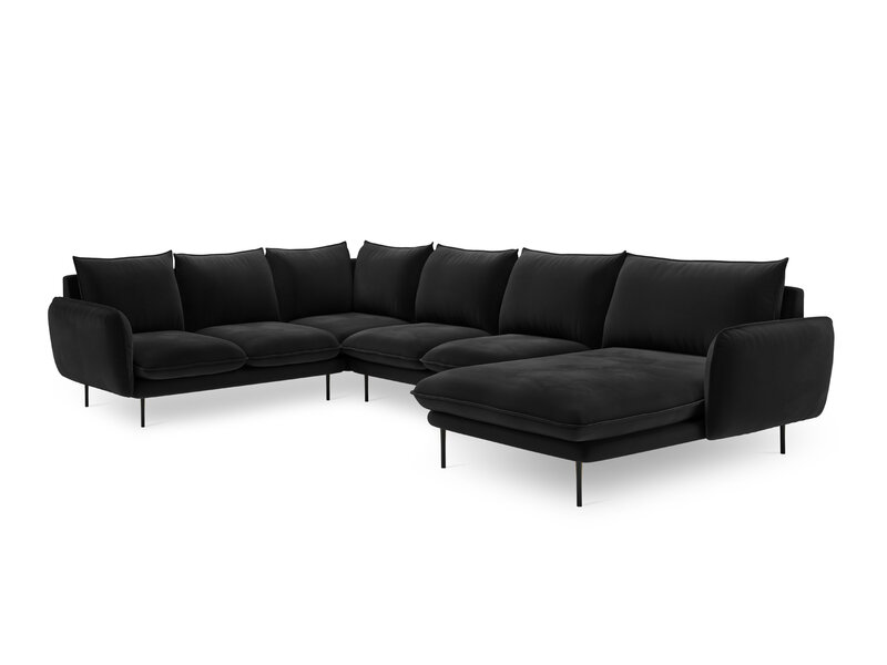 Stūra dīvāns Cosmopolitan Design Panoramic Vienna, melns internetā