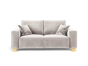 Divvietīgs samta dīvāns Kooko Home Opera, smilškrāsas cena un informācija | Dīvāni | 220.lv