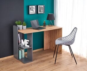 Письменный стол Halmar Fino, коричневый/серый цена и информация | Компьютерные, письменные столы | 220.lv