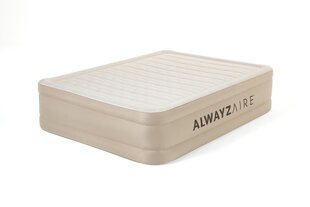 Piepūšamais matracis ar integrētu pumpi Bestway Alwayz Aire Fortech, 203x152 cm, krēmkrāsas cena un informācija | Piepūšamie matrači un mēbeles | 220.lv