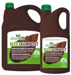 GreenOK BIO KOMPOST kompostēšanas veicinātājs 5L cena un informācija | Šķidrie mēslošanas līdzekļi | 220.lv