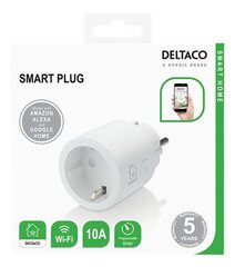 Deltaco Smart Home viedā kontaktligzda SH-P01 WiFi cena un informācija | Elektrības slēdži, rozetes | 220.lv