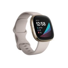 Viedpulkstenis Fitbit Sense, Lunar White/Soft Gold Stainless Steel cena un informācija | Viedpulksteņi (smartwatch) | 220.lv