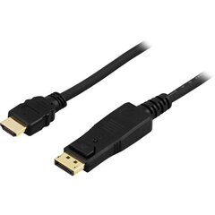 Deltaco DP-3020, DisplayPort - HDMI, 2 m cena un informācija | Kabeļi un vadi | 220.lv