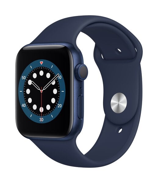 Viedais pulkstenis Apple Watch Series 6 (GPS, 44 mm) Blue Aluminium Case with Deep Navy Sport Band cena un informācija | Viedpulksteņi (smartwatch) | 220.lv