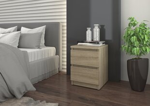 Naktsskapītis ADRK Furniture Puna P2, ozola krāsas cena un informācija | Naktsskapīši | 220.lv