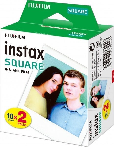 Filmiņa instantkamerām FUJIFILM Instax Square Glossy 2x10gb cena un informācija | Citi piederumi fotokamerām | 220.lv
