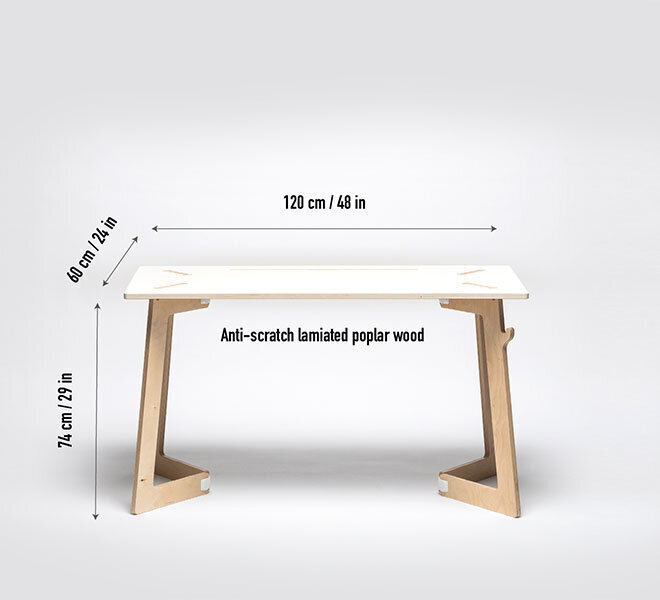 Daudzfunkcionāls galds - "Karya Oak Tint - balts" lētāk