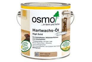 Osmo Hartwachs-Öl Natural 3041 0,125 L cena un informācija | Impregnanti, kopšanas līdzekļi | 220.lv