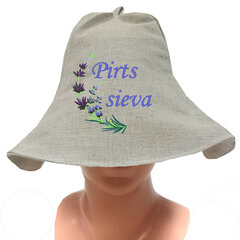 Lina pirts cepure ar izšuvumu PIRTS SIEVA cena un informācija | Pirts lietas | 220.lv
