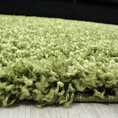 Apaļš NORE Shaggy paklājs Green, 160x160 cm cena un informācija | Paklāji | 220.lv