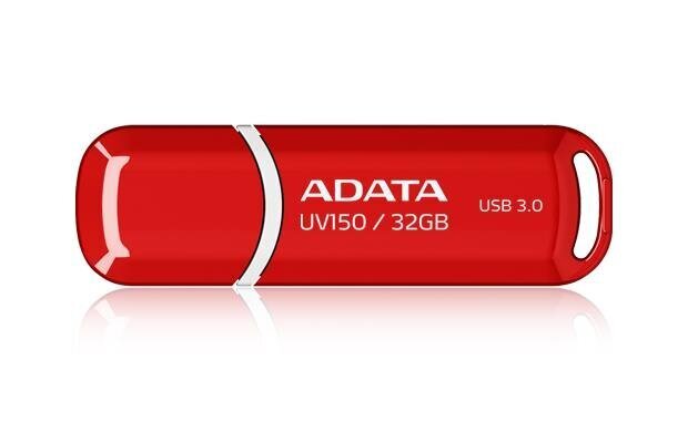 Atmiņa A-data UV150 32GB, USB 3.0, Sarkana cena un informācija | USB Atmiņas kartes | 220.lv